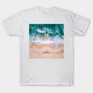 Turquoise Blue Ocean Shore Waves T-Shirt